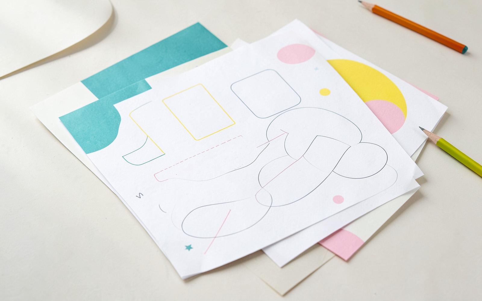 Free printable learning activity preview with colorful pencils